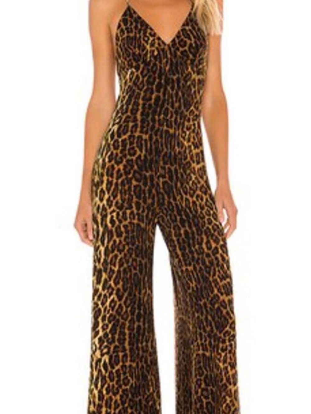Norma Kamali Leopard-Print Wide-Leg Jumpsuit in Brown/Black